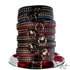 SiaLinda: Halsband echtes Elch Leder mit Strass pink schwarz, gr. O-Ring, 20mm breit - SiaLinda.com